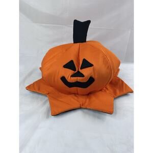 Halloween Jack O’Lantern Pumpkin Plush Hat Costume Decor Vintage
